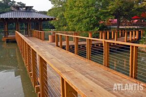 Cable Railing System on Peaceful Lake
